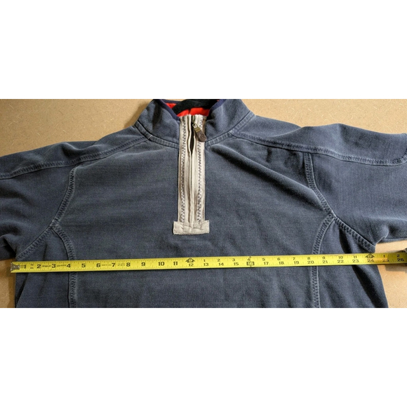 Orvis Fly Fishing Quarter Zip Pullover Sweatshirt Blue Gray Outdoor Size Large - Picture 8 of 9
